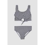 Defacto Kız Çocuk Çizgili Bikini Takımı