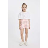 DeFacto Kız Çocuk Çizgili Şort Pembe, 5-6 Yaş, D0902A824HS, Pembe-PN255, Kız çocuk