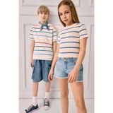 DeFacto Kız Çocuk Cropped Fit Triko Kazak, 8-9 Yaş, E4293A825SM, Beyaz-WT34, Kız Çocuklar