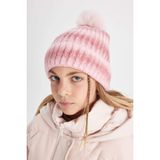 Defacto Kız Çocuk Degrade Ponponlu Bere, 5-9 Yaş, C7645A824WN, Pembe, Kız Çocuk