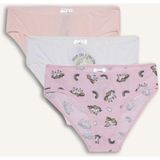 DeFacto Kız Çocuk Desenli 3'lü Slip Külot F8725A825AU - Pink - Dropsuz - 2 - 3 Yaş
