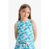 DeFacto Kız Çocuk Desenli Kolsuz Bluz D7625a825sm