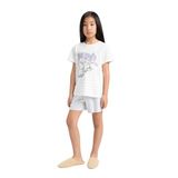 DeFacto Kız Çocuk Disney Dumbo Kısa Kollu Şortlu Pijama Takımı Ekru 7/8 Yaş