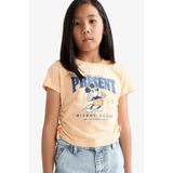 Defacto Kız Çocuk Disney Mickey & Minnie Fitted Bisiklet Yaka Kısa Kollu Tişört F1097a825auog295 Turuncu