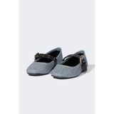 DeFacto Kız Çocuk Düz Taban Jean Görünümlü Babet D8898A825SM - Mavi-BE472