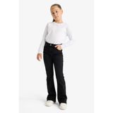 DeFacto Kız Çocuk Flare Fit İspanyol Paça Jean Pantolon E6183A825AU