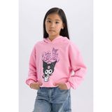 DeFacto Kız Çocuk Hatsune Miku Oversize Geniş Kalıp Kapüşonlu Sweatshirt D2828A824WN