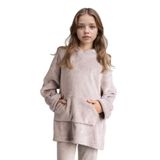 DeFacto Kız Çocuk Kadife Pijama Elbise Gri, 9-10 Yaş, G8546A825WN, Gri-GR442, Kız Çocuklar