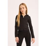 Defacto Kız Çocuk Kapüşonlu İçi Yumuşak Tüylü Fermuarlı Sweatshirt