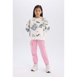 DeFacto Kız Çocuk Kargo Cepli Beli Paçası Lastikli Jogger Eşofman Altı D2872A824WN - 13 - 14 Yaş - Pembe-PN445