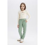 DeFacto Kız Çocuk Kargo Cepli Beli Paçası Lastikli Jogger Eşofman Altı D2872A824WN - 8 - 9 Yaş - Yeşil-GN1125