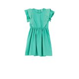 DeFacto Kız Çocuk Kız Çocuk Kısa Kollu Poplin Elbise, Mint, 6/7 Y