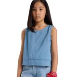 DeFacto Kız Çocuk Kolsuz Jasin Bluz Mavi, 8-9 Yaş, E6194A825SM, Mavi-NM28, Kız çocuk