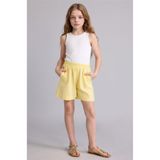 DeFacto Kız Çocuk Kot&Kanvas Şort H1222A8/YL273 YELLOW