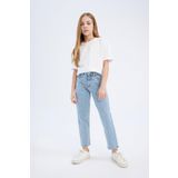 DeFacto Kız Çocuk Mom Fit Standart Paça Jean Pantolon D7095A825SM