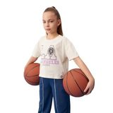 DeFacto Kız Çocuk NBA Los Angeles Lakers Kısa Kollu Tişört Ekru 5/6 Yaş