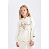 Defacto Kız Çocuk Nba Los Angeles Lakers Oversize Fit Bisiklet Yaka Sweatshirt C9506a824auer99