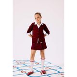 DeFacto Kız Çocuk Okul Beli Lastikli Gabardin Şort Etek Bordo, 11-12 Yaş, F1434A825AU, Bordo-BR248, Kız Çocuklar