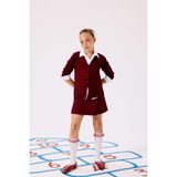 DeFacto Kız Çocuk Okul Beli Lastikli Gabardin Şort Etek Bordo, 8-9 Yaş, F1434A825AU, Bordo-BR248, Kız çocuk