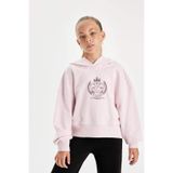 DeFacto Kız Çocuk Oversize Geniş Kalıp Kapüşonlu İşlemeli Sweatshirt D2885A824WN