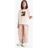 DeFacto Kız Çocuk Paraşüt Kargo Jogger Paça Pamuklu Pantolon D7607A825SM - Bej-BG775 - 11 - 12 Yaş