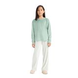 DeFacto Kız Çocuk Polar Pijama Takımı, 5/6 Yaş (116cm), D1068A825WN, Yeşil, Kız Çocuklar