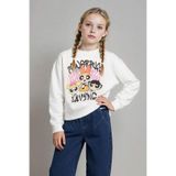 DeFacto Kız Çocuk PowerPuff Girls Oversize Geniş Kalıp Bisiklet Yaka Sweatshirt F1096A825AU