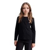DeFacto Kız Çocuk Regular Fit Bisiklet Yaka Uzun Kollu Pamuklu Tişört, 5-6 Yaş, G0860A826SP, Siyah-BK81, Kız Çocuklar