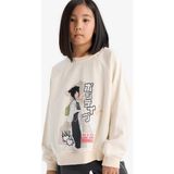 DeFacto Kız Çocuk Relax Fit Bisiklet Yaka Anime Baskılı Sweatshirt D8817A825SP - 5 - 6 Yaş - Ekru-ER99