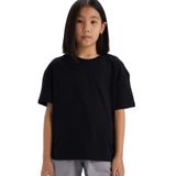 DeFacto Kız Çocuk Relax Fit Bisiklet Yaka Basic Kısa Kollu Tişört, 5-6 Yaş, D9099A825SM, Siyah-BK814, Kız çocuk