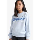 DeFacto Kız Çocuk Relax Fit Bisiklet Yaka Baskılı Sweatshirt E6760A825AU