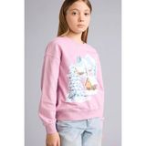DeFacto Kız Çocuk Relax Fit Bisiklet Yaka Baskılı Sweatshirt E6843A825WN - Pembe-PN454 - 12 - 13 Yaş