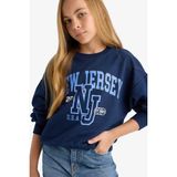 DeFacto Kız Çocuk Relax Fit Bisiklet Yaka Baskılı Sweatshirt E8894A825AU - 9 - 10 Yaş - Lacivert-NV241