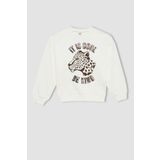 Defacto Kiz Çocuk Relax Fit Bisiklet Yaka Sweatshirt