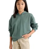 DeFacto Kız Çocuk Relax Fit Kapüşonlu Basic Düz Sweatshirt