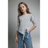 DeFacto Kız Çocuk Slim Fit Dar Kesim Dantel Detaylı Fitilli Kaşkorse Uzun Kollu Tişört G6414A825WN
