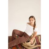 DeFacto Kız Çocuk Slim Fit Dar Kesim Omzu Açık Yaka Baskılı Ribana Kısa Kollu Tişört F7130A825AU