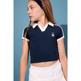 DeFacto Kız Çocuk Slim Fit Dar Kesim Polo Yaka Baskılı Kısa Kollu Tişört F8457a825hs