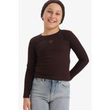 DeFacto Kız Çocuk Slim Fit Dar Kesim Yıldızlı Fitilli Kaşkorse Uzun Kollu Tişört G3896A825WN