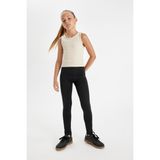 DeFacto Kız Çocuk Standart Boy Siyah Basic Düz Tayt D4068A824WN - Siyah-BK81 - 5 - 6 Yaş