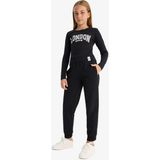DeFacto Kız Çocuk Standart Fit Basic Düz Beli Lastikli Okul Jogger Eşofman Altı Y1226A625AU - 5 - 6 Yaş - Siyah-BK81