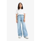 Defacto Kız Çocuk Straight Wide Standart Paça Jean Pantolon E7322a825aunm39 Mavi