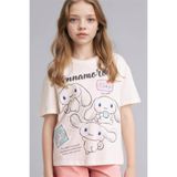 DeFacto Kız Çocuk T-shirt G8196A8/ER105 ECRU