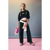DeFacto Kız Çocuk Wide Leg Esnek Bantlı Paça Paraşüt Pantolon E6186A825AU - Siyah-BK27 - 9 - 10 Yaş