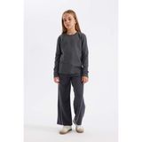 DeFacto Kız Çocuk Wide Leg Geniş Bol Paça Beli Lastikli Eşofman Altı C9674A824AU