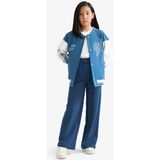 DeFacto Kız Çocuk Wide Leg Geniş Paça Beli Lastikli Eşofman Altı C7131A825AU - Indigo-IN246 - 13 - 14 Yaş