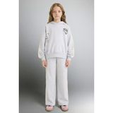 DeFacto Kız Çocuk Wide Leg Geniş Paça Eşofman Altı, 5-6 Yaş, G6833A826SP, Gri-GR421, Kız çocuk