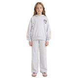 DeFacto Kız Çocuk Wide Leg Geniş Paça Eşofman Altı, 9-10 Yaş, G6833A826SP, Gri-GR421, Kız çocuk