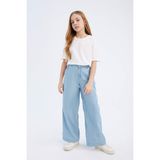 DeFacto Kız Çocuk Wide Leg Geniş Paça Jean Pantolon D7103A825SM