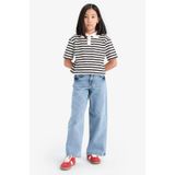 DEFACTO Kız Çocuk Wide Leg Jean Pantolon, Düşük Bel, Açık Mavi, 7-8 Yaş 7+8